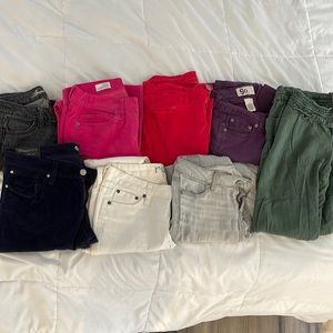 Multiple colored jeans and pants sale! American eagle, gap, rue21 pants